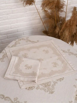 Комплект салфеток Татьяна-беж. 6 шт. 45*45 см. п/лен