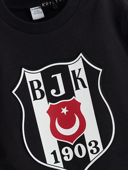 Be?ikta? Bask?l? Erkek ?ocuk Sweatshirt