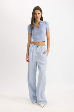 Футболка-поло приталенного кроя с короткими рукавами - Defacto фото 2