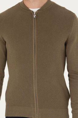 Мужской базовый трикотажный кардиган цвета хаки меланж - U.s. polo assn фото 20