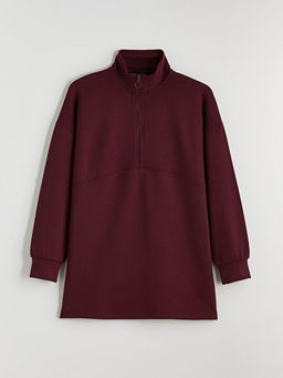 Dik Yaka Soft Touch Kad?n Sweatshirt Tunik