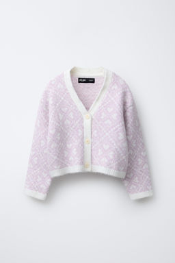 JACQUARD KNIT CARDIGAN WITH REMOVABLE FAUX FUR COLLAR - SKI COLLECTION - Zara фото 2