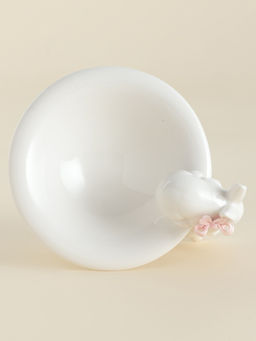 Конфетница SL Home Лесные кролики, 160 мл, 18?15?13 см, фарфор, белая