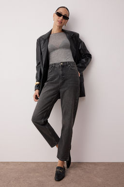 TRENDYOLMILLA Mavi Yuksek Bel Mom Jeans TWOSS23JE00085 фото 15