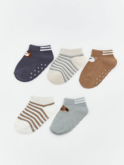 Desenli Erkek Bebek Patik ?orap 5li Paket