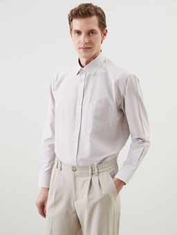 Regular Fit Uzun Kollu Ekose Poplin Erkek G?mlek