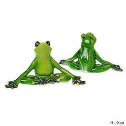Цена за 2 шт. Фигурка Лягушка йога 9 см / YX9076 /уп 2/48/