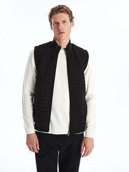 Standart Kal?p Dik Yaka Erkek Triko Yelek