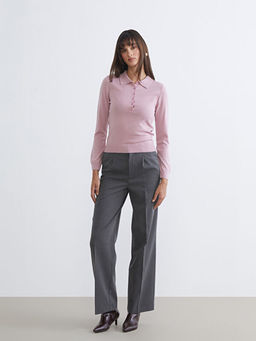 Polo Yaka Kad?n Triko Kazak