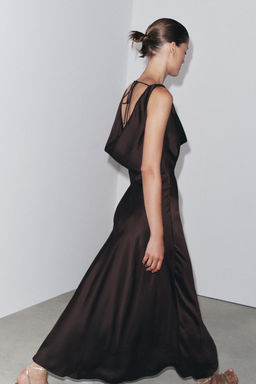 ZW COLLECTION LONG SATIN DRESS - Zara фото 22