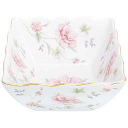 Салатник 1 л 16*15*8 см "Диана" квадратный, фарфор NEW BONE CHINA