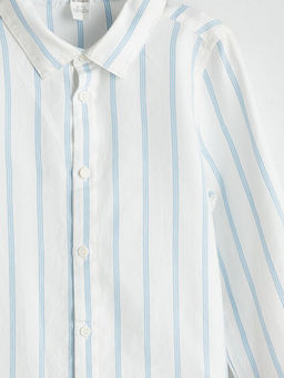 Uzun Kollu ?izgili Erkek ?ocuk G?mlek