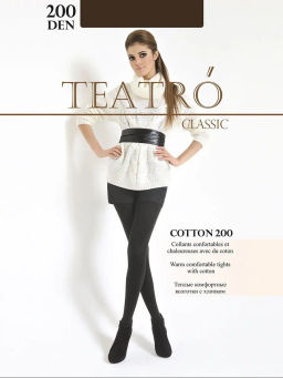 Колготки TEATRO COTON 200 темно-коричневый  фото 5