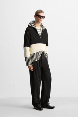 LIMITED EDITION STRIPE ZIP-NECK SWEATER - Zara фото 4