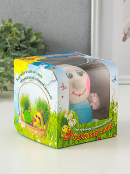 Набор для выращивания «ЭкоЖивчик. Девочка с зайчиком», фигурка растущая в подарочной упаковке