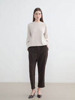 Bisiklet Yaka Ta?l? Kad?n Sweatshirt Tunik