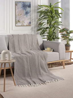 Покрывало хлопковое EFOR ZIGZAG (200*230) кофейный KAHVE