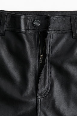 Pantalon tobillero de piel - H&m фото 8