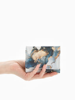 Кошелёк женский на кнопке, 10?1.5?8 см, с принтом, розовый