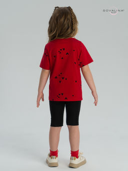 Костюм Актив сердечки на красном-черный - Sovalina фото 23