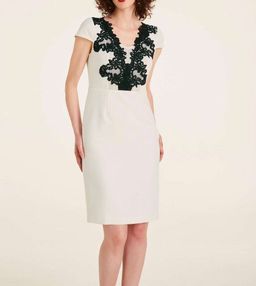 Платье, бело-черное