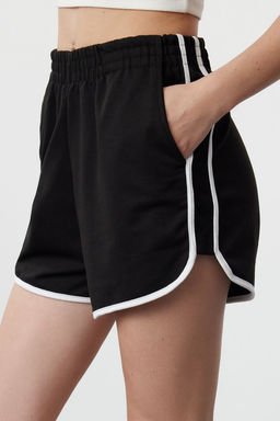 TRENDYOLMILLA Siyah Biye Detayl? Mini Esnek Orme Sort & Bermuda TWOSS24SR00211 фото 9