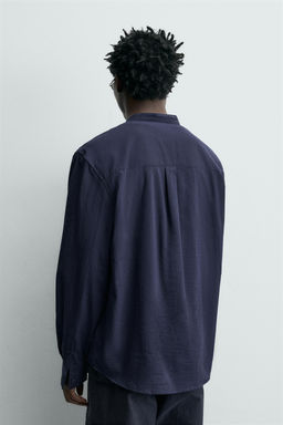 CAMISA EFECTO ARRUGADO / Azul - Zara фото 3