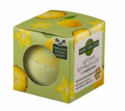 Кафе Красоты Бурлящий шар для ванн детский с сюрпризом "Тропические фрукты" 120 гр