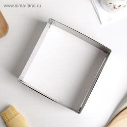 Форма для выкладки и выпечки с регулировкой размера, 15.5×28 см, h=5 см, серебристая