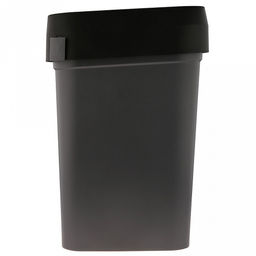 Ведро для мусора с воронкообразной крышкой пластмассовое SMART BIN PRO 50л, с креплением для мусорных пакетов, черный Econova (Россия) - Домашняя мода фото 3