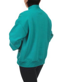 D5623 TURQUOISE Толстовка женская (67,8% хлопок, 27% полиэстер, 5,2% спандекс)