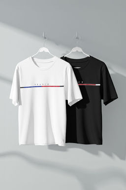 Trendyolmilla Man Siyah-Beyaz 2li Paket Regular/Normal Kesim France Bask?l? T-shirt TMNSS25TS00232