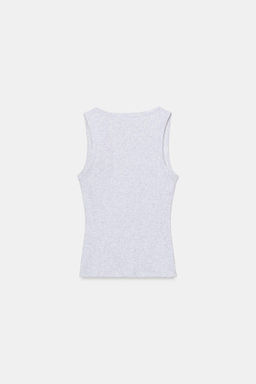 TOP RIB TEXTO / Gris vigor? - Zara фото 5