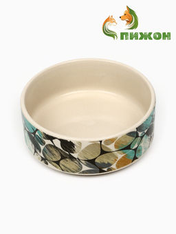 Миска керамическая Горошек 200 мл - 10.510.54 см, бежевая - Пижон фото 2