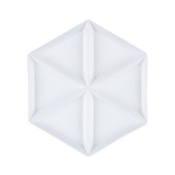 Zlatka Лоток для бисера TRB полипропилен 7.4 х 7.4 см 5 x 6 шт в пакете с еврослотом № 01 белый  фото 4