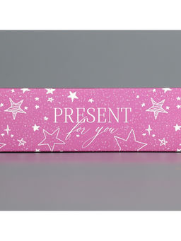 Цена за 5 шт. Коробка для конфет, кондитерская упаковка, 5 ячеек, «Present», 5 х 21 х 3.3 см