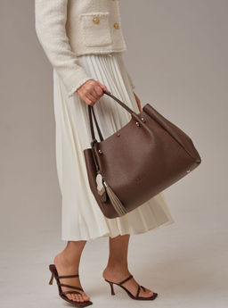 Кожаная сумка Vasilisa DBR 31210 коричневый какао  фото 6