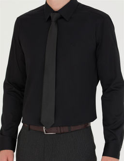 Siyah Slim Fit Uzun Kollu Basic G_mlek - Pierre cardin фото 6