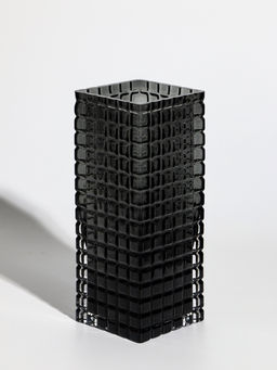 Ваза для цветов «Валери», кубики, 24.5×10 см, стекло, серая