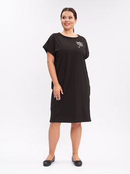 Платье с вышивкой PP43602BLK01