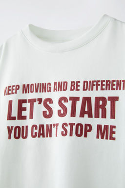 RAISED SLOGAN T-SHIRT - Zara фото 6