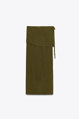 SEMI-SHEER TEXTURED SARONG SKIRT - Zara фото 5