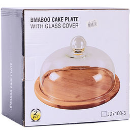 12178 Сырница с крышкой 2пр бамбук/стекло LR (х12) - Mayer&boch фото 4