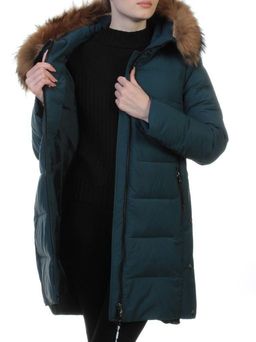 9196 Пальто зимнее женское (холлофайбер, натуральный мех енота) - Fashion фото 10