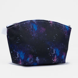 Косметичка на молнии, чёрная, синяя