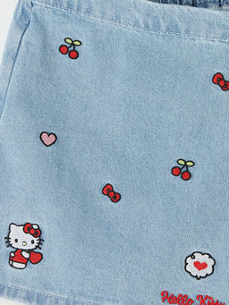 Hello Kitty Nak??l? K?z ?ocuk Jean ?ort Etek
