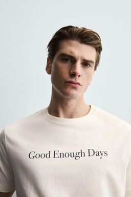 CAMISETA TEXTO ESTAMPADO / Crudo - Zara фото 15