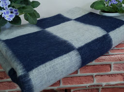 С-103/1 Одеяло п/шерсть 70% 100*140 цв синий (Россия Шуя)