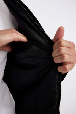 Приталенная куртка с рубашечным воротником Замшевое пальто - Defacto фото 6