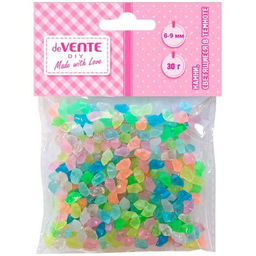 Камни, светящиеся в темноте "DIY Радужные кристаллы" 6-9 мм, 30 г, в пластиковом пакете с блистерным подвесом